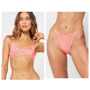L*Space Heat Waves Bikini Set, Pamela Top & Van Damme Bottom, size M, NWT